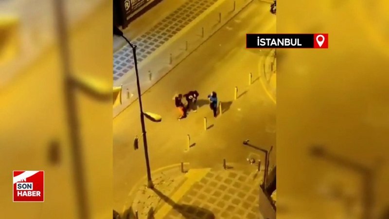 Güngören'de yol ortasında kavga çıktı