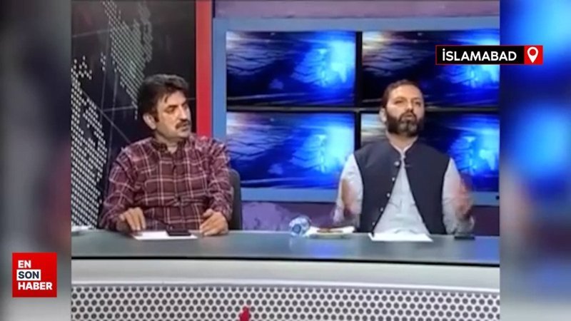 Pakistan'da senatör ile avukat canlı yayında kavga etti