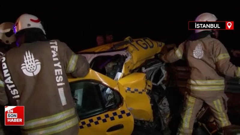 İstanbul'da yolcu otobüsü ile ticari taksi çarpıştı