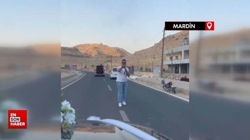 Mardin'de Çakarlı kalaşnikoflu düğün magandaları havaya böyle ateş açtı