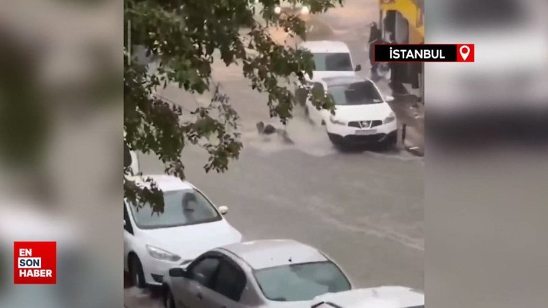 Şişli'de sele kapılan kadın kurtarıldı