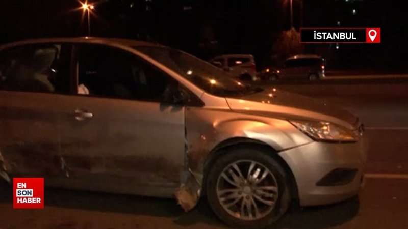 İstanbul Kartal'da motosiklet ve otomobil çarpıştı