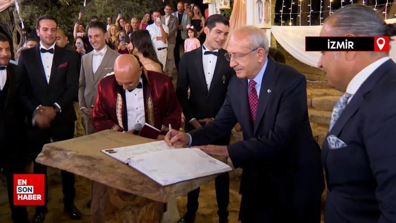 Kemal Kılıçdaroğlu, Tunç Soyer'in kızının nikah şahidi oldu