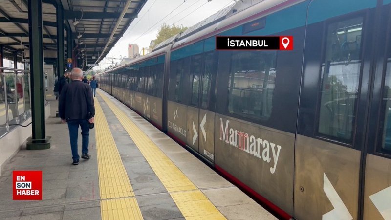 Marmaray da rayların üstüne düşen kadın yaralandı
