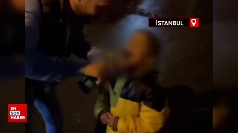 İstanbul'da bir grup genç sokakta alkol alırken küçük çocuğa da içirdi