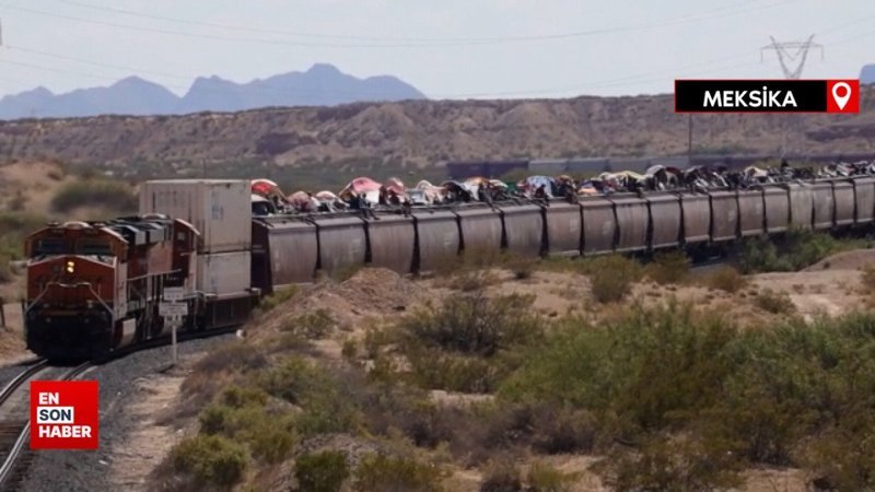 ABD'ye geçmek isteyen göçmenlerin yük treniyle yolculuğu