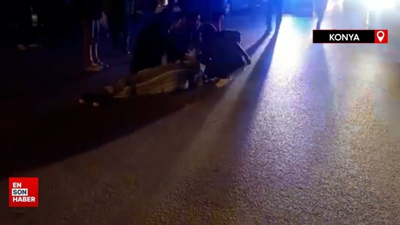 Konya'da caddenin karşısına geçmek isteyen kadına otomobil çarptı