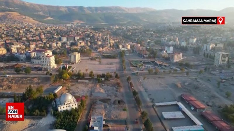 Deprem şehri Kahramanmaraş 8 ay sonra havadan görüntülendi