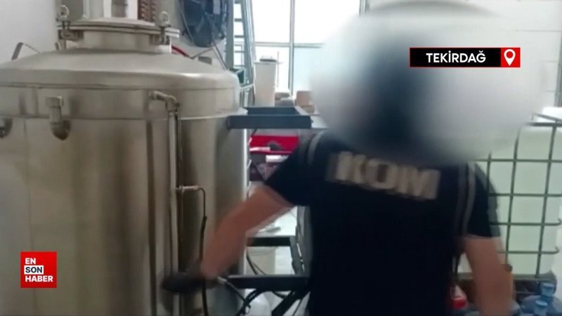 Tekirdağ'da 12 ton etil alkol ele geçirildi