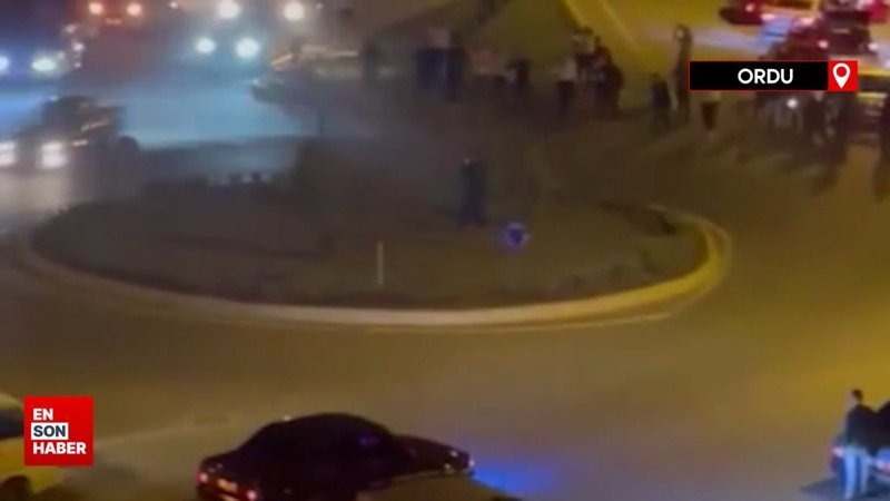 Ordu'da kavşakta drift yapan sürücüye ceza
