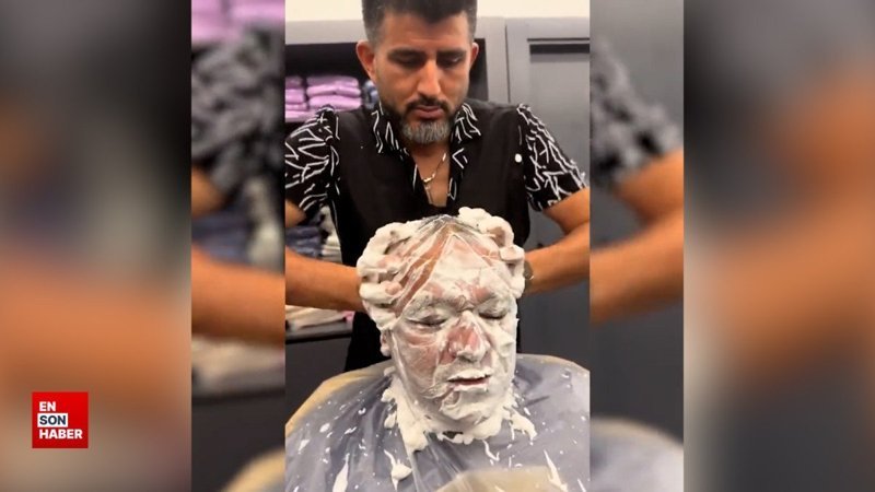 Berberin müşterine yaptığı masaj sosyal medyada gündem oldu