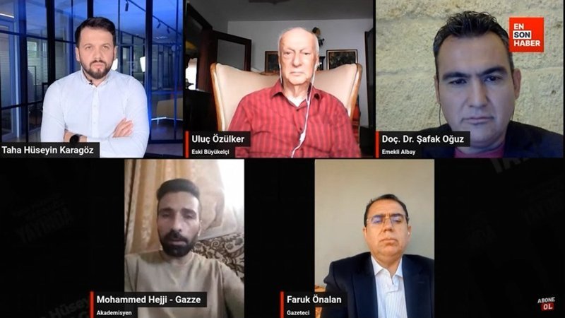 İsrail'in Gazze bombardımanı Ensonhaber canlı yayınına yansıdı