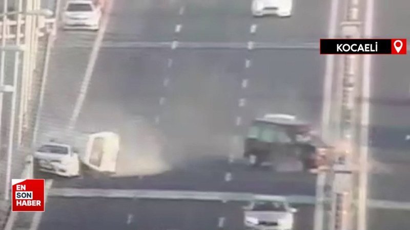 Osmangazi Köprüsü'nde 4 araç kazaya karıştı