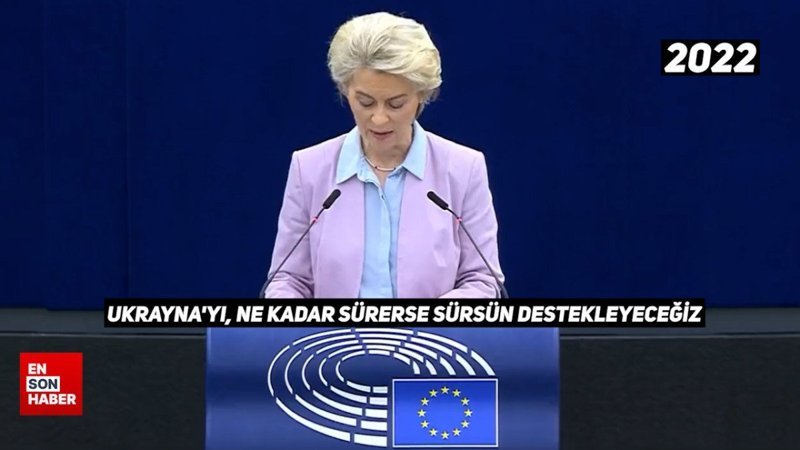 Ursula von der Leyen'in Rusya ve İsrail'in saldırıları için kullandığı çelişkili ifadeler