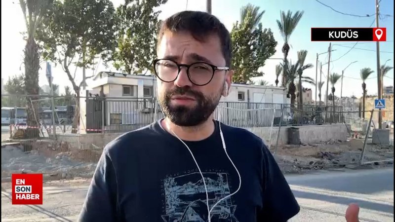 İsrail askerleri namaz kılmak isteyen Filistinlilere lağım suyu sıktı