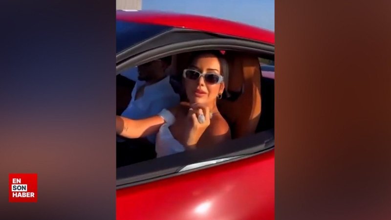 Dilan Polat'ın Ferrari ile emniyete gittiği video gündemde