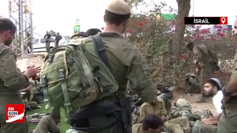 İsrail askerlerinin toplanma merkezi görüntülendi