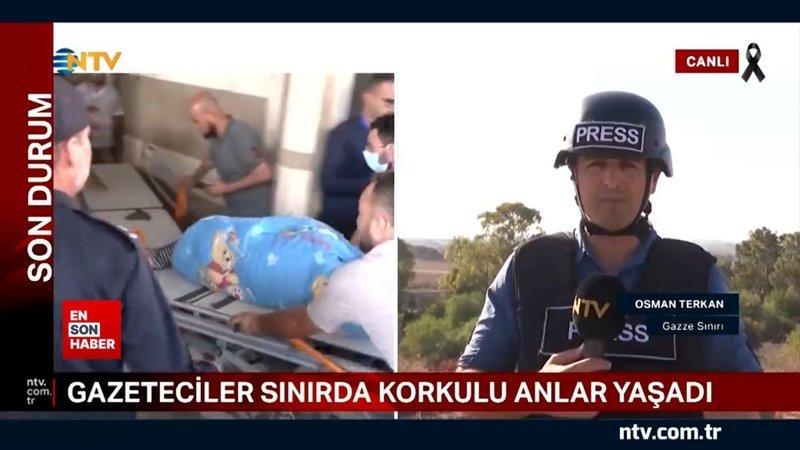 Türk gazetecilerin bulunduğu Sderot’a roket düştü