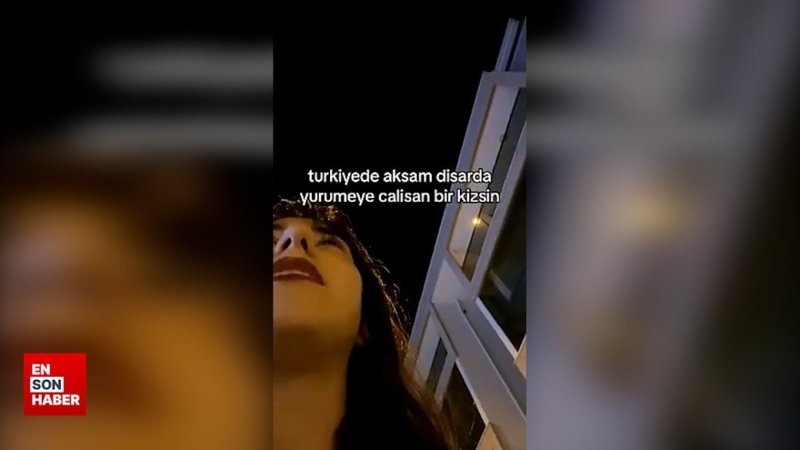 Kaldırımda oturan genç kadına taciz