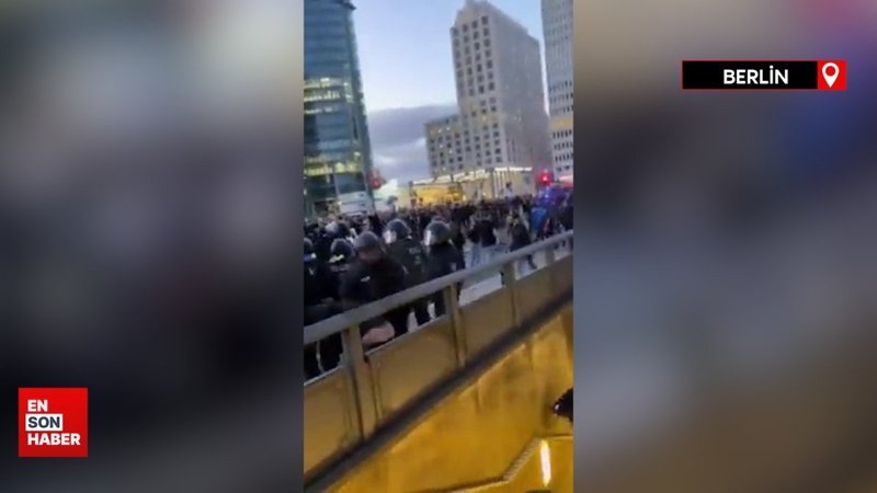 Filistin destekçisi göstericiler, Alman polisi tarafından darbedildi