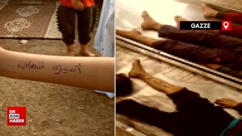 Gazze'de tanınmak için isimleri vücutlarına yazılan çocuklar öldü