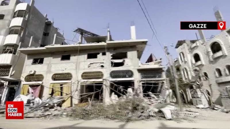 Gazze Şeridi’ndeki yıkım AA tarafından görüntülendi