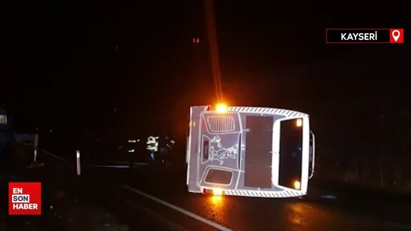 Kayseri'de yolcu otobüsü devrildi: Çok sayıda yaralı var