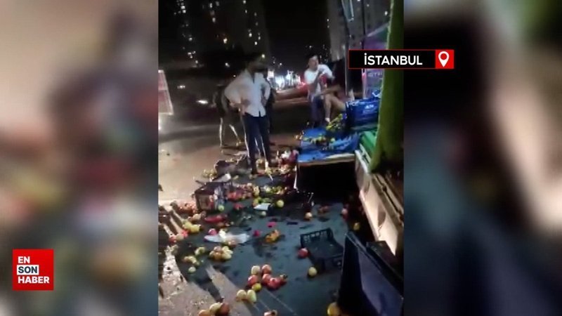 Avcılar'da kadın müşteri seyyar satıcıya saldırdı, tezgahı dağıttı