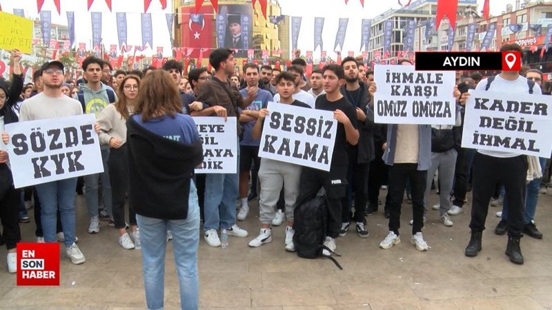 Aydın'da asansöre sıkışarak ölen öğrencinin arkadaşlarından eylem