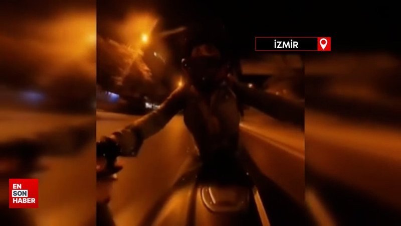 İzmir'de sokak köpeği yola atladı, motosikletli kadın ölümden döndü