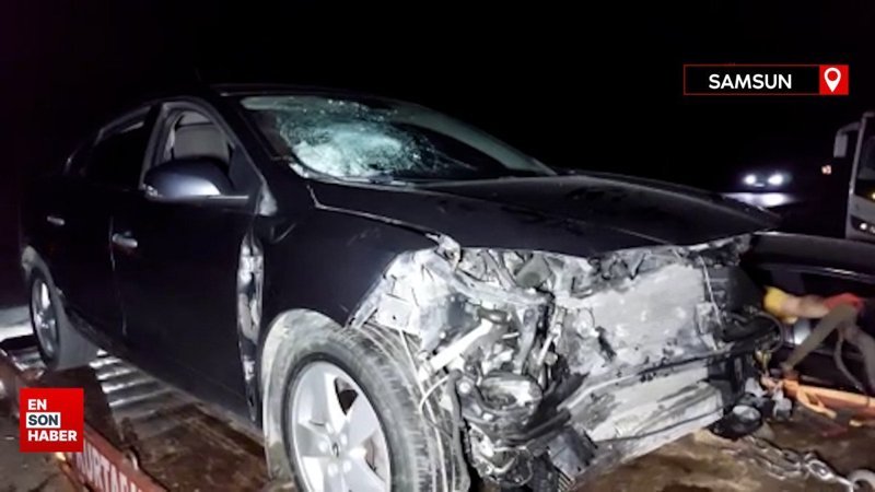 Samsun'da 2 otomobil çarpıştı