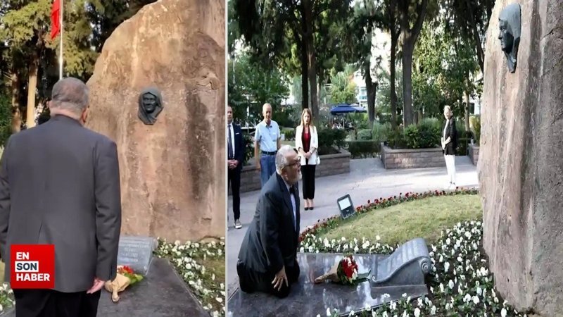 Celal Şengör anıt önünde diz çöktü: Annemin mezarına gitmiyorum demişti