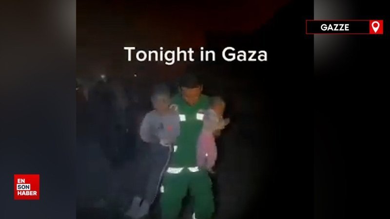 Elektriğin kesildiği Gazze'de saldırı sonrası yaşananlar kamerada