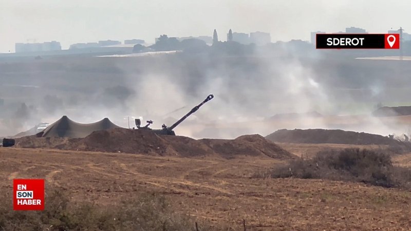 İsrail’den Gazze’ye yönelik topçu atışları görüntülendi