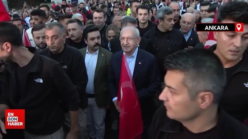 CHP Genel Başkanı Kılıçdaroğlu, Cumhuriyet Yürüyüşü'ne katıldı
