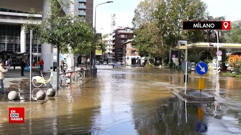 İtalya'da aşırı yağışlar Milano'da su baskınlarına neden oldu