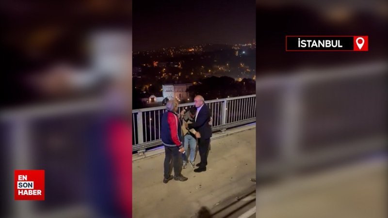 Abdurrahim Albayrak, köprüde intiharı engelledi