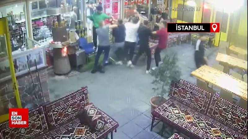 Arnavutköy'de sopa ve keserlerle kafeyi bastılar