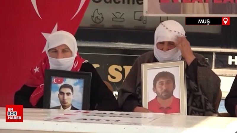 Muş'ta ailelerin evlat nöbeti devam ediyor