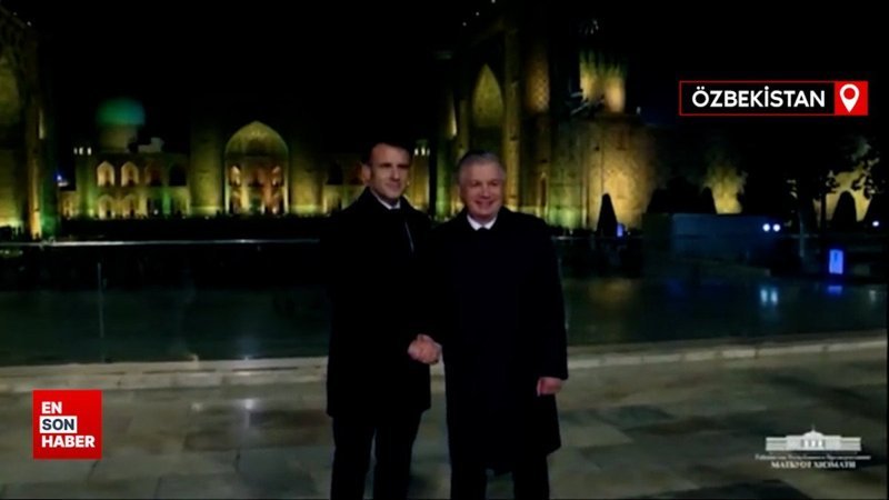 Fransa Cumhurbaşkanı Macron Özbekistan'da
