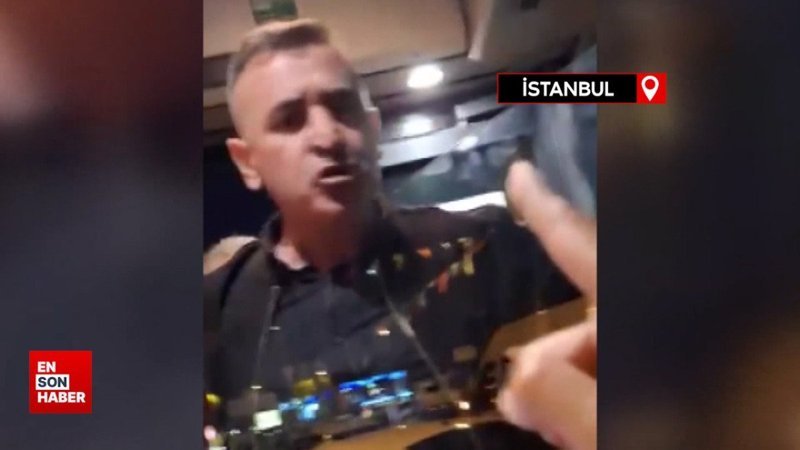 Maltepe'de İETT otobüsünün önünü kesip tehditler savurdu