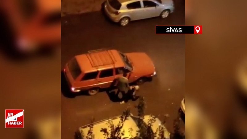Sivas'ta kadına şiddet: Sokakta kız arkadaşını saçından sürükleyip döven şüpheli yakalandı