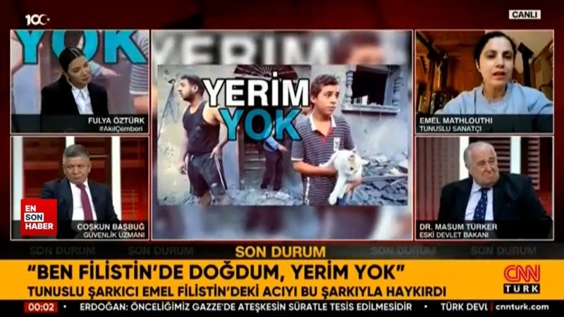 Emel Mathlouthi'nin Filistin şarkısı Masum Türker'i canlı yayında ağlattı
