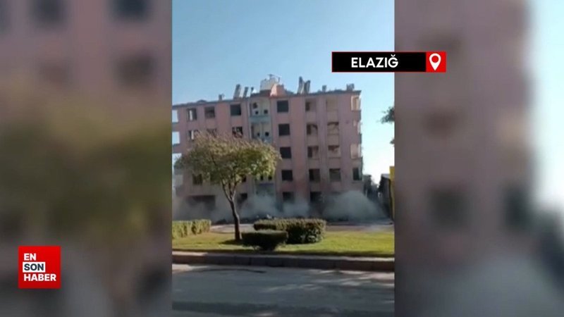 Elazığ’da 5 katlı bina korna sesi ile yıkıldı