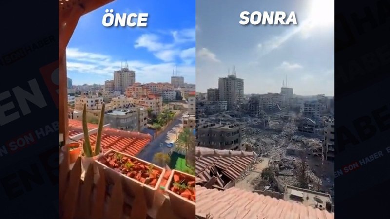 Filistin'de yaşanan yıkımı önüne seren video