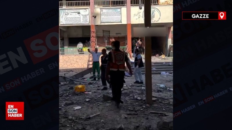 İsrail Gazze'de okula saldırdı
