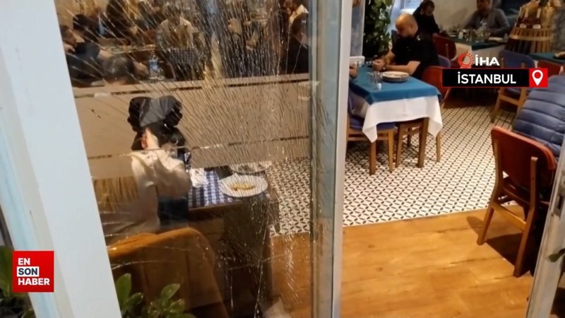 Kadıköy’de restorana silahlı saldırı kameralara yansıdı