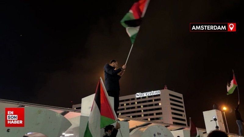 Hollanda hükümeti, İsrail'e silah yolladığı gerekçesiyle protesto edildi