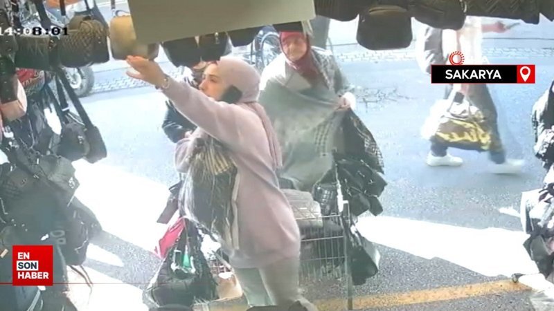 Sakarya'da yaşlı kadın, saniyeler içinde çantayı böyle çaldı
