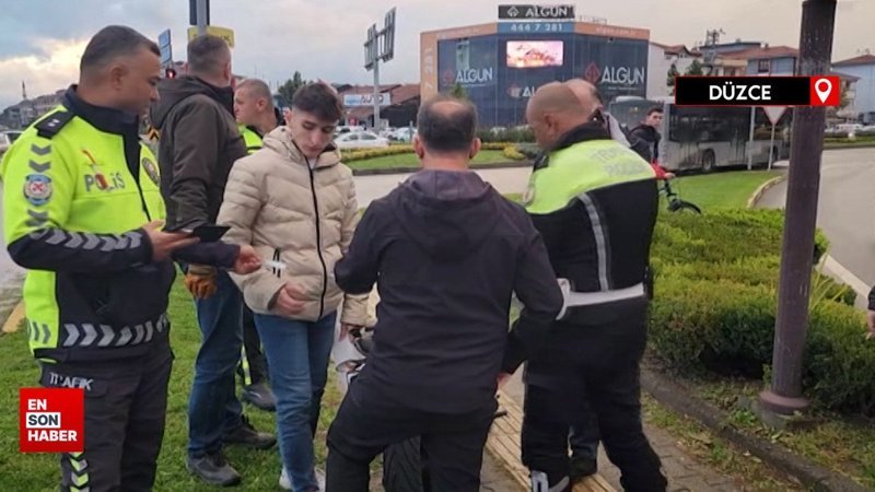 Düzce'de plakasına rakam ekleyen motosiklet sürücüsüne 28 bin lira ceza kesildi